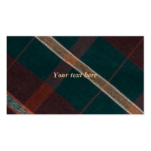 Vintage Plaid Business Cards