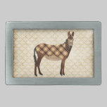 Vintage Plaid Donkey Belt Buckle belt buckles