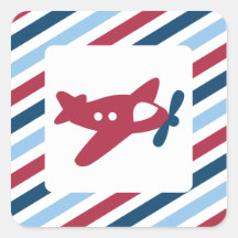 Vintage Plane Airmail Stickers