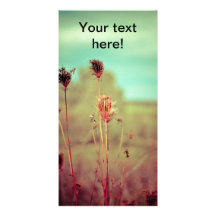 Vintage plants photo card template