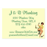 Vintage Plumber Pinup Business Cards