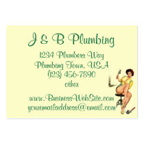 Vintage Plumber Pinup Business Cards