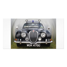 Vintage Police Cruiser Picture Card