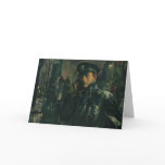 Vintage Policeman on an Emergency Phone Greeting Card