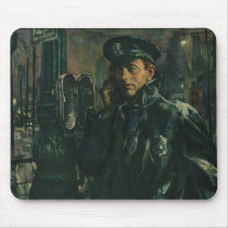 Vintage Policeman on an Emergency Phone Mousepad