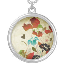 Vintage poppies Necklace