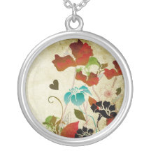 Vintage poppies Necklace