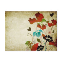 Vintage Poppies Postcard