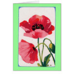 Vintage Poppy Print Greeting Card