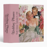Vintage Portrait, Bride Groom, Newlyweds w Flowers Vinyl Binders