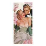 Vintage Portrait, Bride Groom, Newlyweds w Flowers Personalized Rack Card