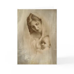 Vintage Portrait, Loving Mother Holding Baby Child Cards