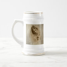 Vintage Portrait, Loving Mother Holding Baby Child Mug