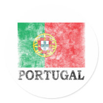 Vintage Portugal Round Sticker