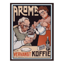 Vintage Postcard:   Coffee: Aroma Vergangt Koffie