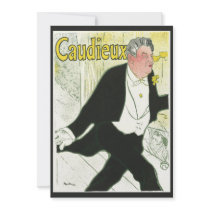 Vintage Poster, Caudieux by Toulouse Lautrec Invitations
