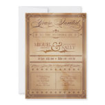 Vintage Poster Style Sepia DIY Wedding Invitation