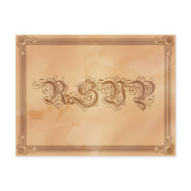 Vintage Poster Style Sepia RSVP Postcard