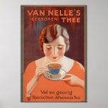 Vintage Posters, Woman Drinking Tea