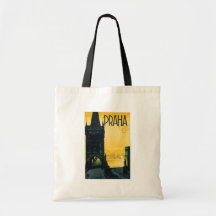 Vintage Prague (Praha) Poster Canvas Bag