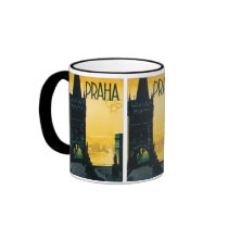 Vintage Prague (Praha) Poster Mugs