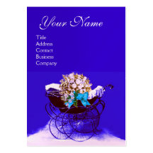 VINTAGE PRAM WITH FLOWERS  BABY SHOWER,pearl paper Business Card Templates