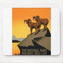 VIntage Preserve Wildlife Poster Mousepads
