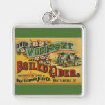 Vintage Product Label Art Brattleboro Boiled Cider Key Chain
