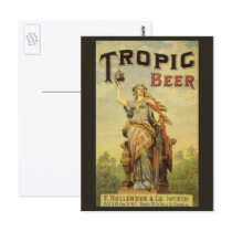 Vintage Product Label Art for Tropic Beer Postcard