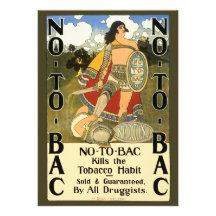 Vintage Product Label, No To Bac Custom Announcement