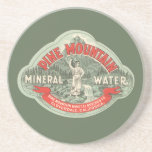 Vintage Product Label; Pine Mountain Mineral Water Drink Coasters