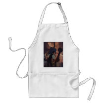 Vintage Projectionist in a Movie Theatre Apron
