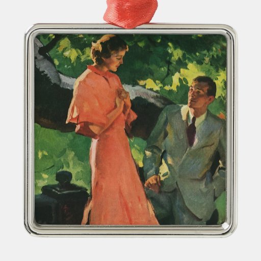 Vintage Proposal; Will You Marry Me? Christmas Tree Ornaments