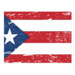 Vintage Puerto Rico Flag Postcard
