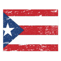 Vintage Puerto Rico Flag Postcard