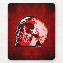 Vintage Pulp Skull Mouse Pads