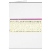 Vintage punched card for computer data storage