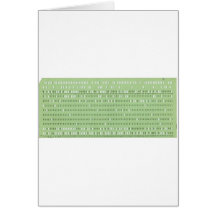 Vintage punched card for computer data storage