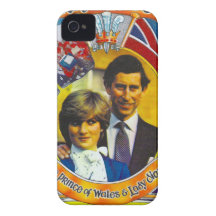 Vintage Punk  80'sroyal wedding Charles and Di Case-Mate iPhone 4 Cases