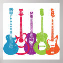 Vintage Punk Retro Guitars posters