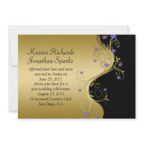 Vintage Purple Black Gold Post Wedding Celebr