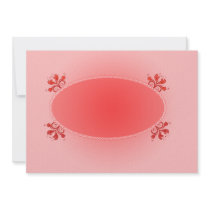 Vintage Purple floral and Oval design Personalized Announcements