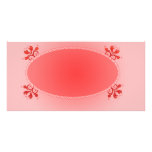 Vintage Purple floral and Oval design photo cards