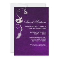 Vintage Purple Masquerade Sweet Sixteen Birthday