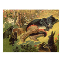 Vintage Puss in Boots Fairy Tale Carl Offterdinger Postcards