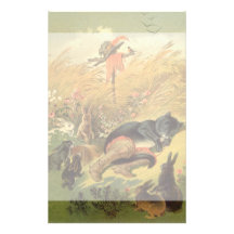 Vintage Puss in Boots Fairy Tale Carl Offterdinger Stationery Paper