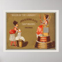Vintage Queen of the Laundry Soap Ad Print