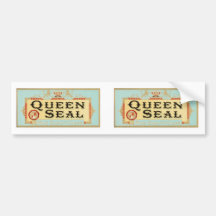 Vintage Queen Seal Cigar Label Bumper Stickers