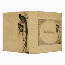 Vintage Quetzal Bird Elegant Binder