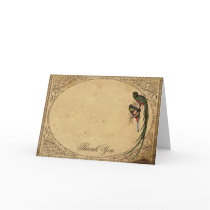 Vintage Quetzal Bird Elegant Thank You card
